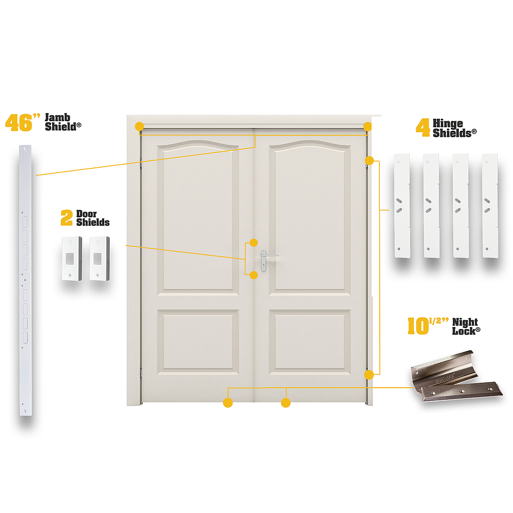 Door Armor Double Door Kit (With Night Lock)