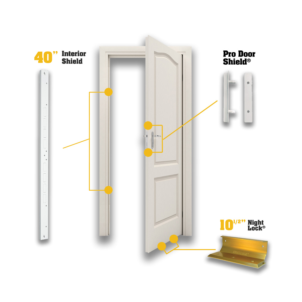 Door Armor PRO SafeRoom (Interior Door) Master Bundle - With Night Lock